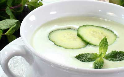 Receta Sopa fría de Pepino y Yogurt