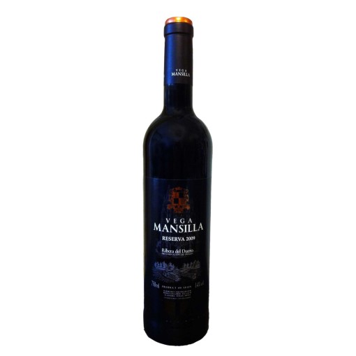 Comprar Vino Tinto Reserva Vega Mansilla, mínimo 36 meses en barrica y en botella, uva 100% tempranillo. D.O. Ribera de Duero. Producto Gourmet. Delicatessen de Burgos.