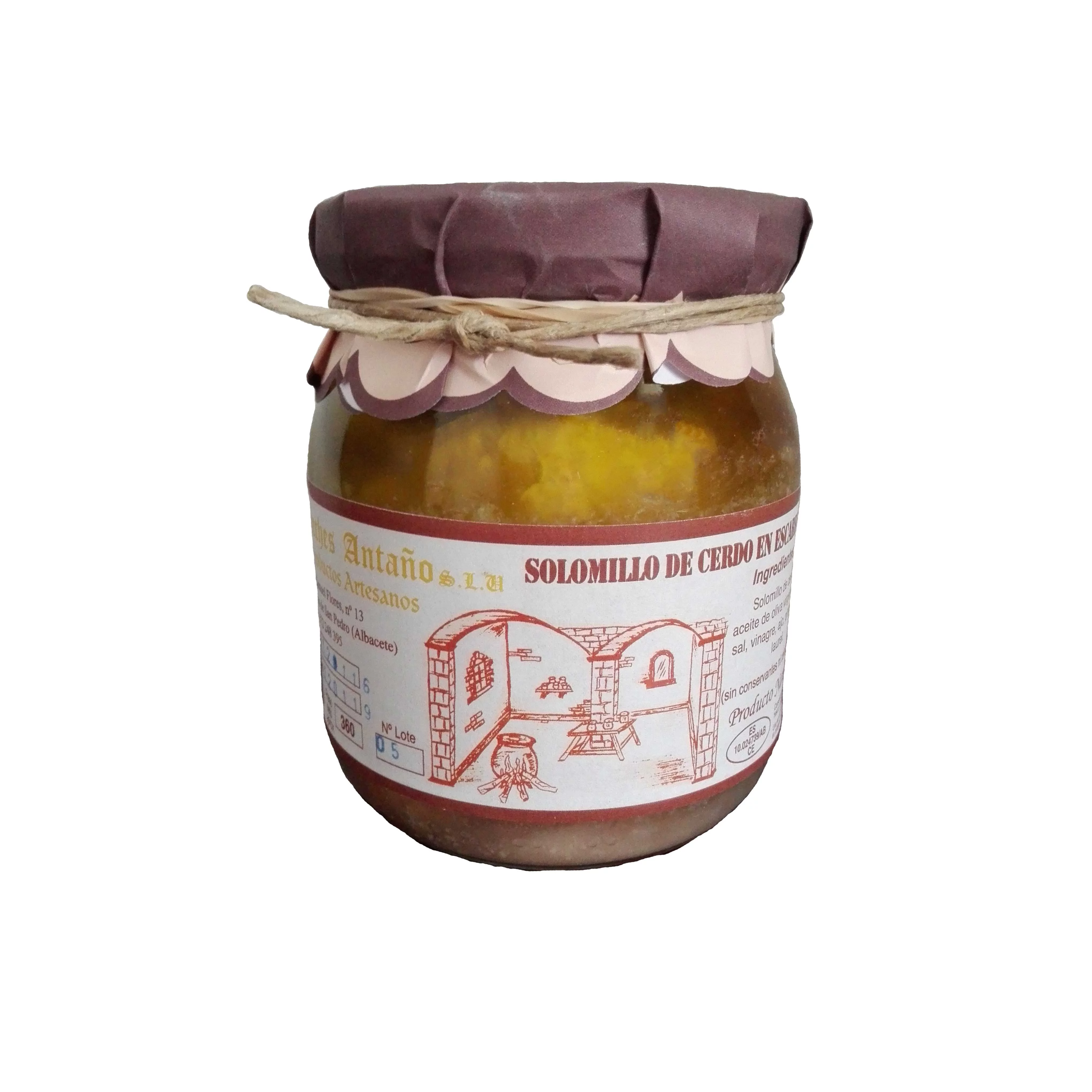 Comprar Solomillo de Cerdo en escabeche de Escabeches Antaño, elaboración artesanal. Receta tradicional. Producto Gourmet. Delicatessen de Albacete, Castilla – La Mancha