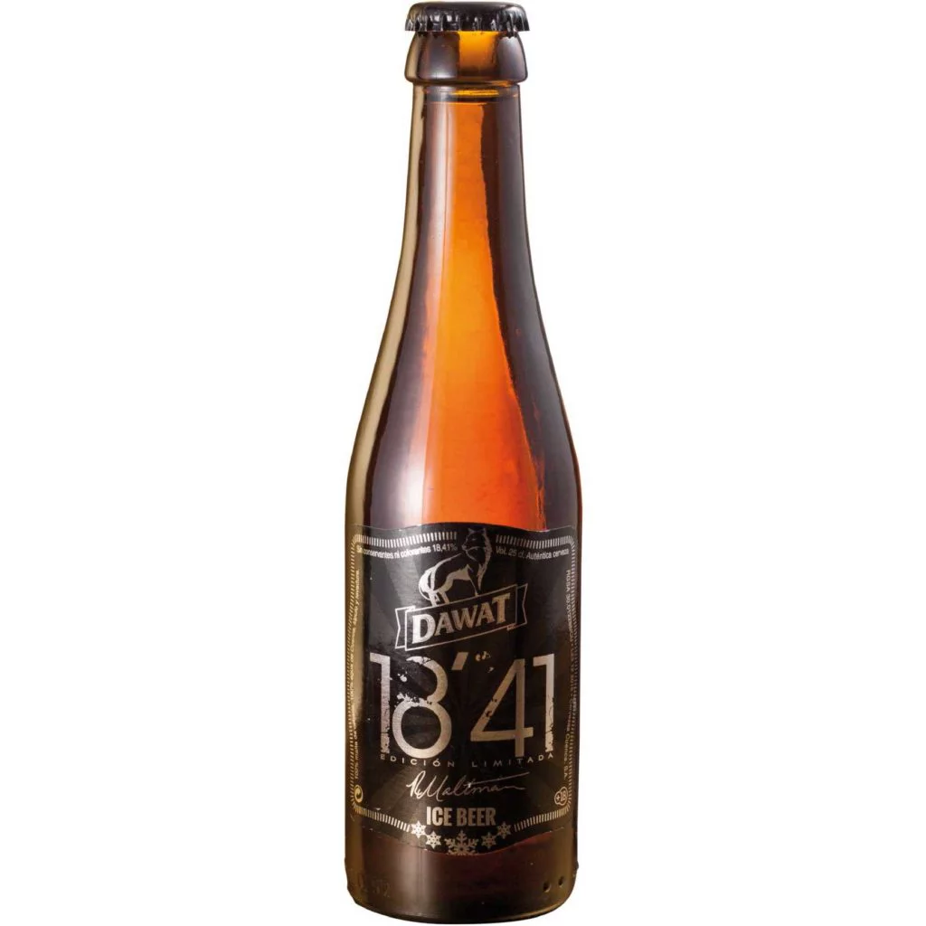 Comprar Cerveza Artesanal Dawat 18’41. Tipo Eisbock, Ice Beer, rubia, color ámbar. Muy alta graduación. Producto gourmet de Cuenca. Delicatessen Castilla-La Mancha.