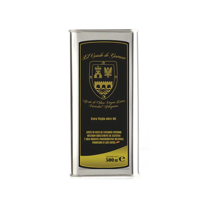 Comprar Lata de Aceite de Oliva Virgen Extra. Variedad Arbequina, Recolección temprana. Lata. Producto Gourmet de Andújar, Jaén. Delicatessen Andalucía.