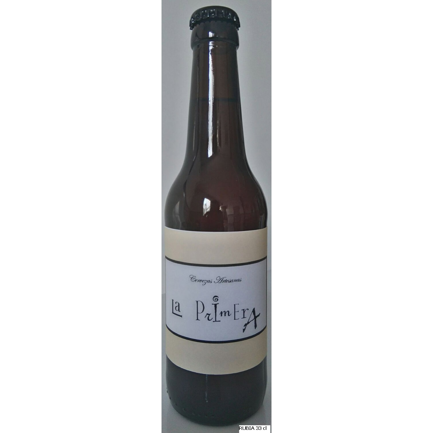 Comprar Cerveza Artesanal La Primera. Tipo Cream Ale, cerveza rubia, suave y refrescante. Producto Gourmet de Ciudad Real. Delicatessen de Castilla-La Mancha.